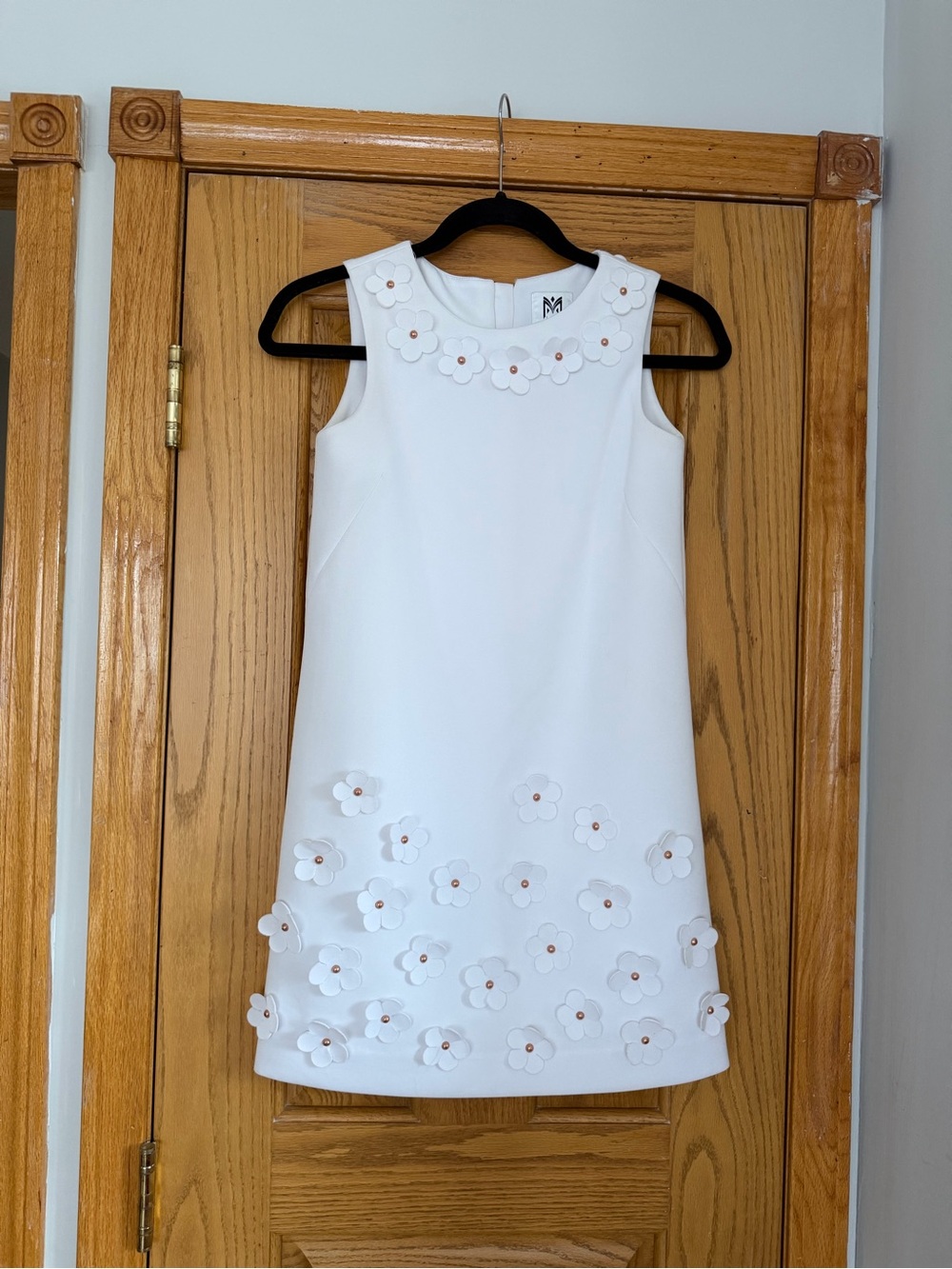 Milly Minis White Floral Appliqué Shift Dress